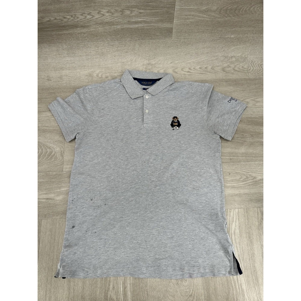 Polo Golf Ralph Lauren Polo Bear Pro Fit Golf Polo Shirt Gray Men's Medium Logo